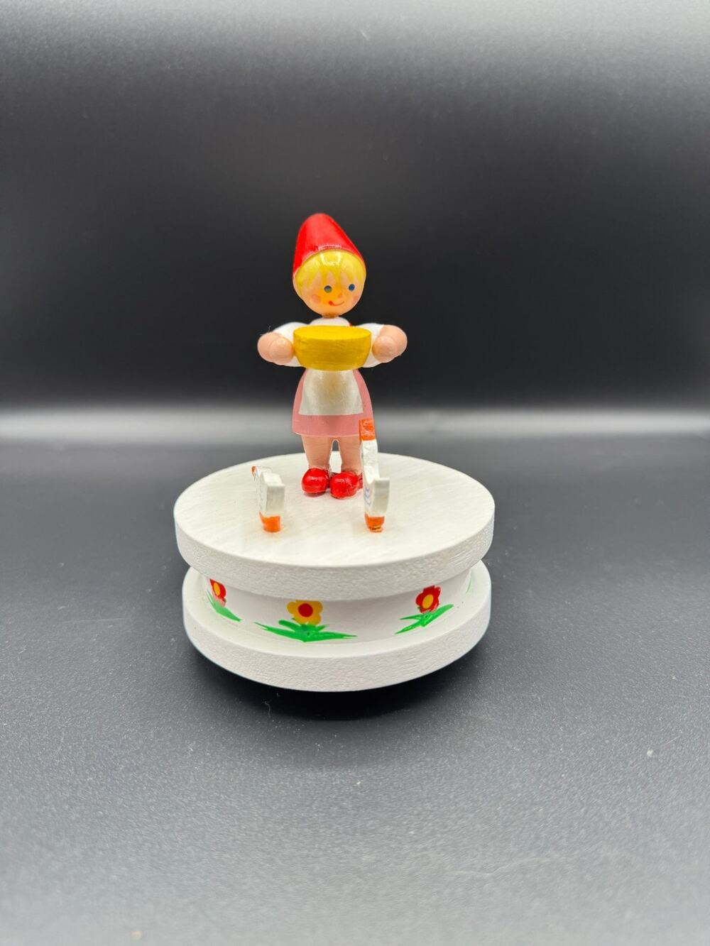 Wooden Girl & Geese Folk Music Box